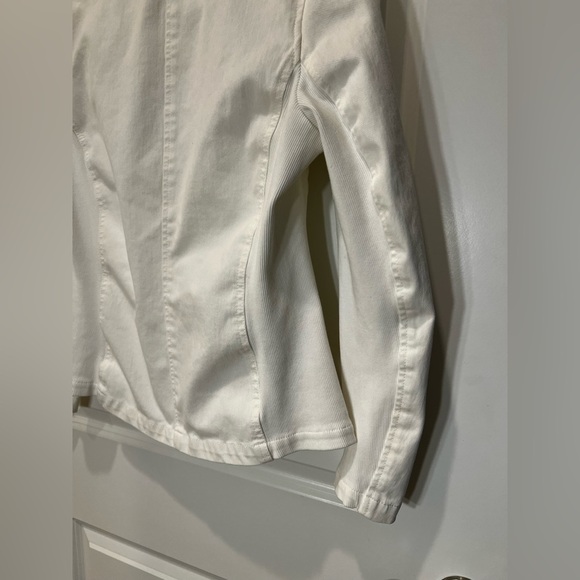 J. McLaughlin White Canvas Blazer Jacket Size Large - Picture 4 of 15